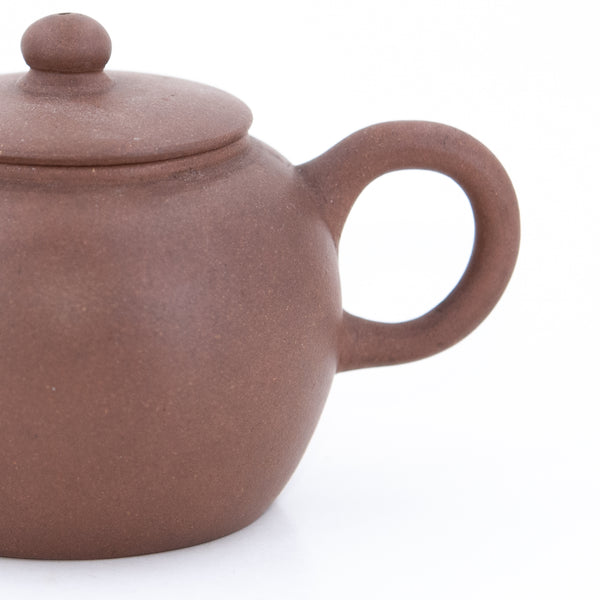Antique Yixing "JuLun Zhu" Shape Shape Chinese Teapot (Flat Lid)