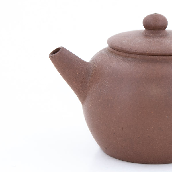 Antique Yixing "JuLun Zhu" Shape Shape Chinese Teapot (Flat Lid)