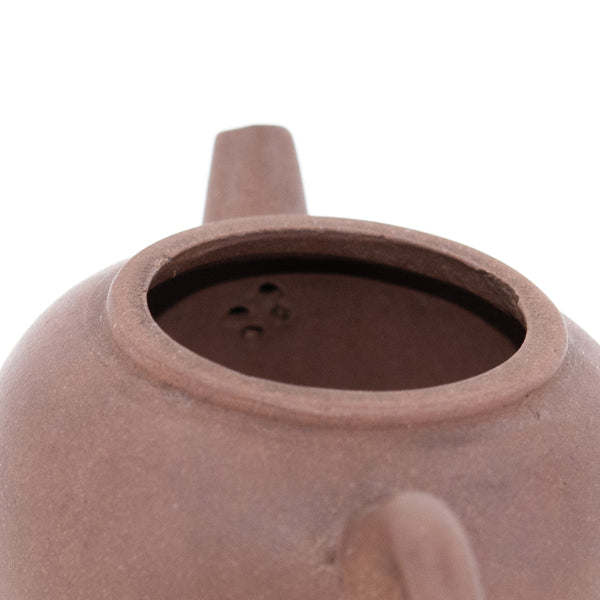 Antique Yixing "JuLun Zhu" Shape Shape Chinese Teapot (Flat Lid)