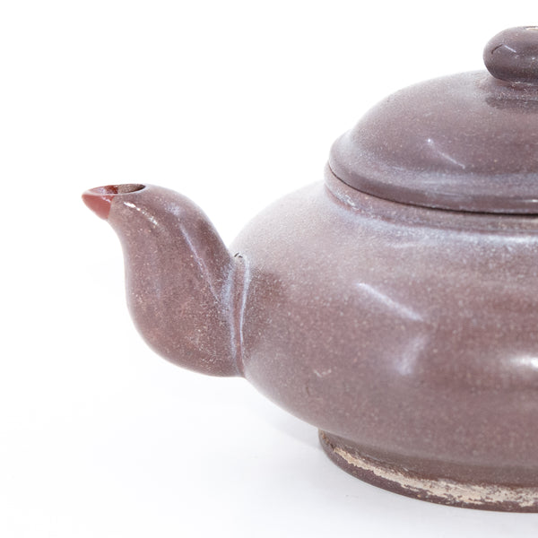 Antique Yixing Shuimo Polished Ban Lamp Chinese Teapot (Fat Spout)