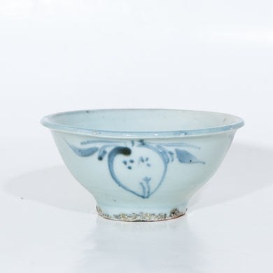 Antique Repaired Porcelain Blue And White Tea Bowl
