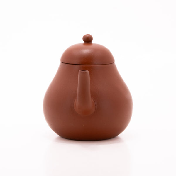 Yixing Zhuni Antique Style Curved Spout High Pear Shape Chinese Teapot
