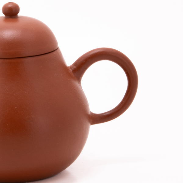 Yixing Zhuni Antique Style Curved Spout High Pear Shape Chinese Teapot
