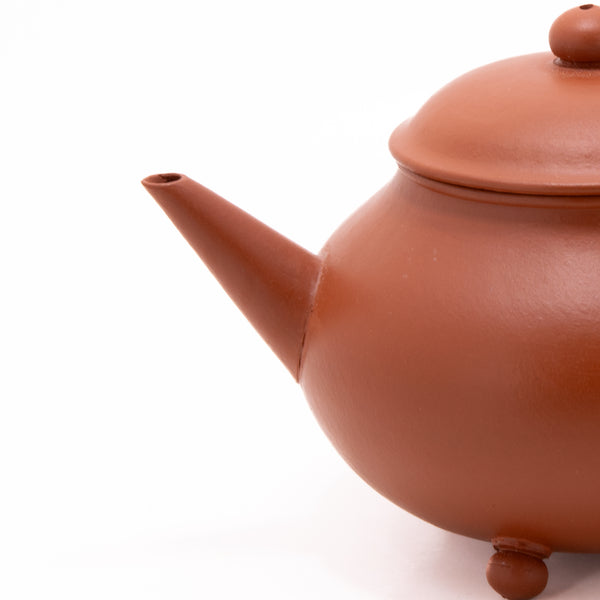 Yixing Zhuni Antique Style Three Legs Pear Shape Chinese Teapot