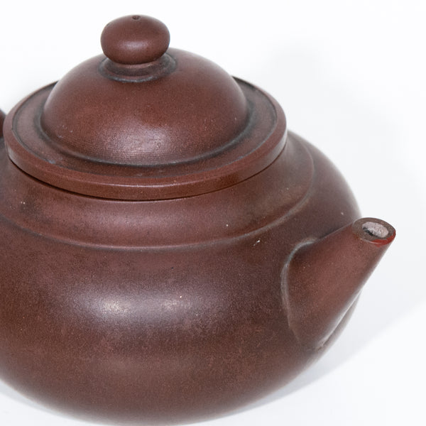 Large Antique Yixing Zini Baozhu Chinese Teapot Repaired