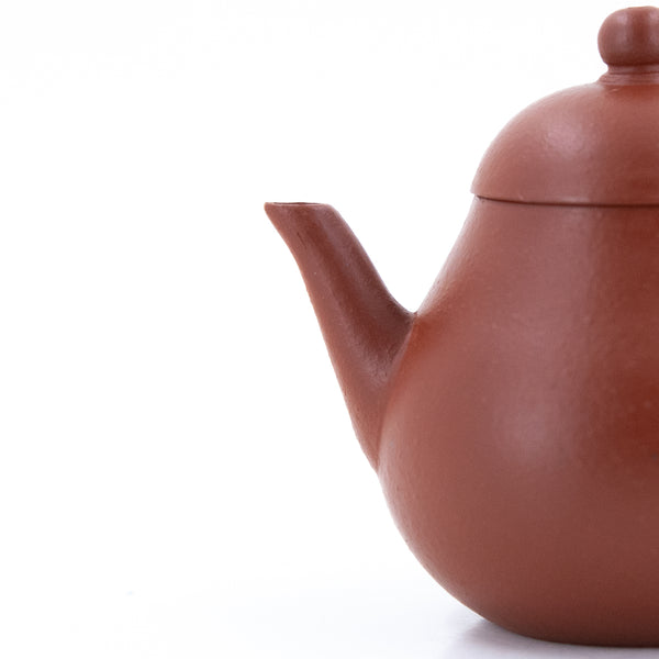1980 Yixing Zhuni Straight Spout High Pear Shape Chinese Teapot #9