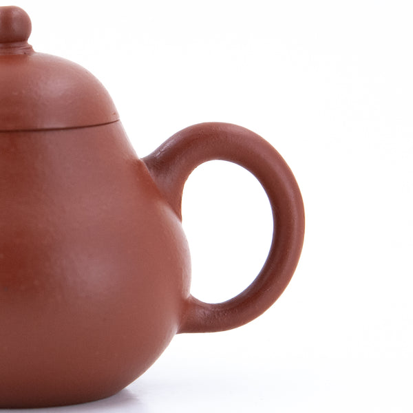 1980 Yixing Zhuni Straight Spout High Pear Shape Chinese Teapot #9
