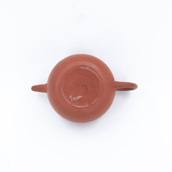 Antique Chao Zhou Red Clay Flat Lid Shui Ping Chinese Teapot (Handle Glued)