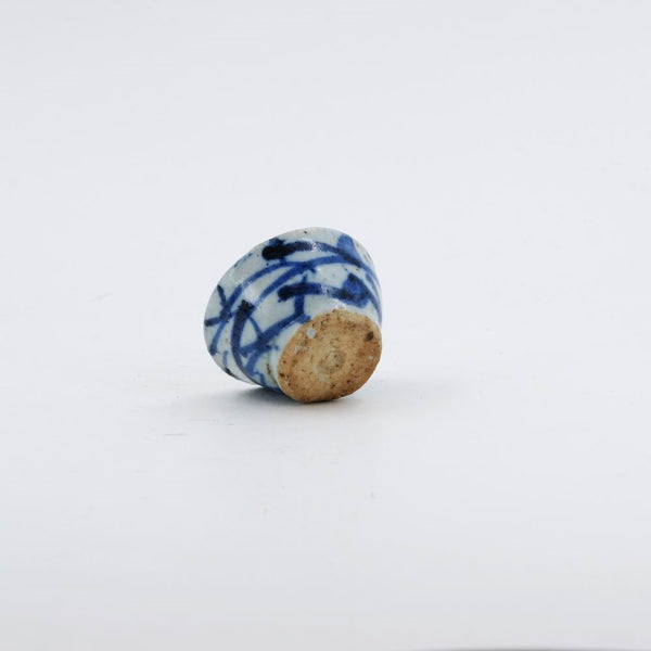 Early 20th Century Miniature Blue And Whitre Porcelain Tea Cup