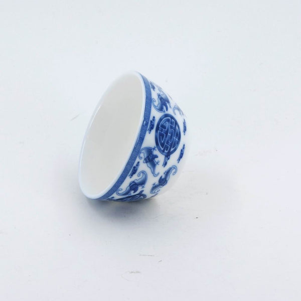 Porcelain Blue And White "Fu Shou" Tea Cup #2