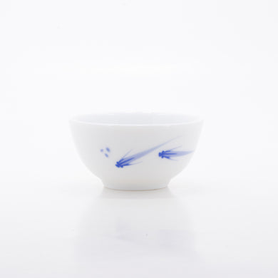 Porcelain Blue And White Fish Tea Cup