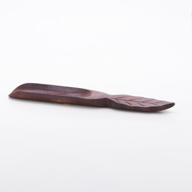 Chinese Wood Leaf Shape Scoop