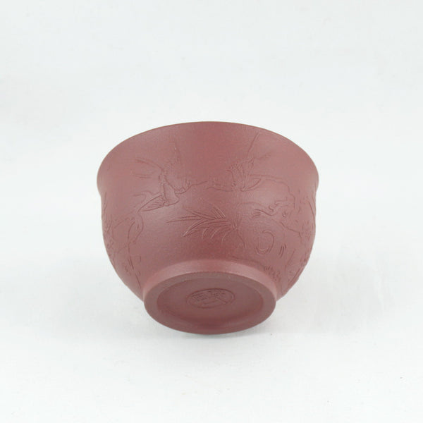 Yixing Clay Tea Cup Herald Of Spring (Bird and Plum Blossom)