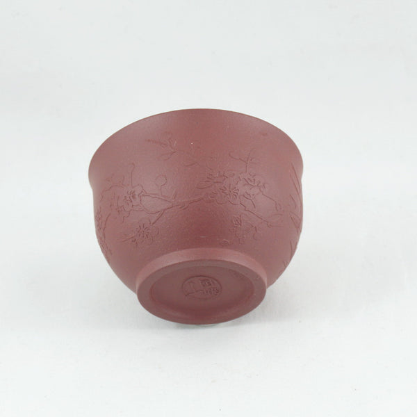 Yixing Clay Tea Cup Herald Of Spring (Bird and Plum Blossom)