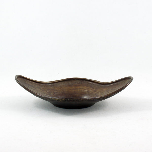 Vintage Brown Copper Diamond Shape Saucer #2