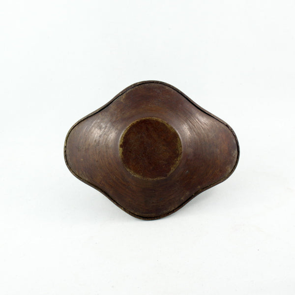 Vintage Brown Copper Diamond Shape Saucer #2