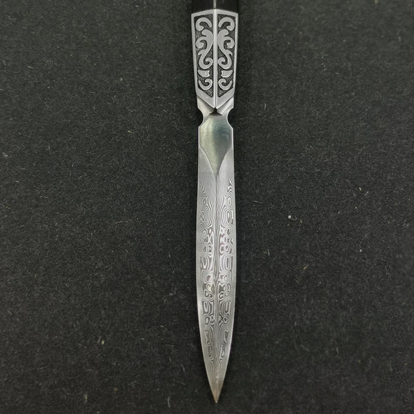 Damascene Style Stainless Steal Hard Wood Puerh Prying Knife