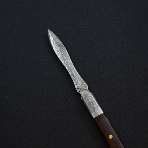 Damascene Style Stainless Steal Hard Wood Puerh Knife