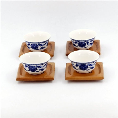 Square Shape Bamboo Saucer For Tea Cup