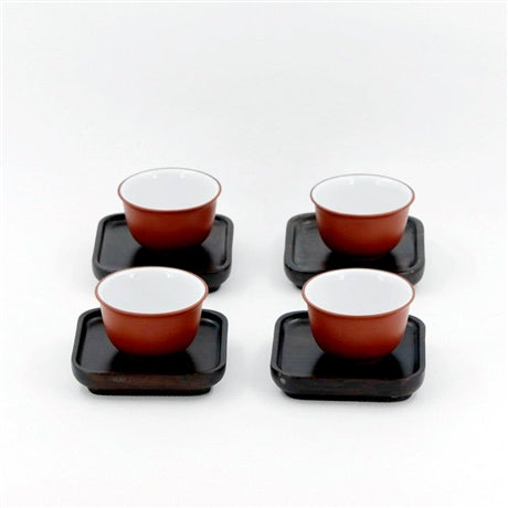 Square Shape Dark Rosewood Saucer For Tea Cup