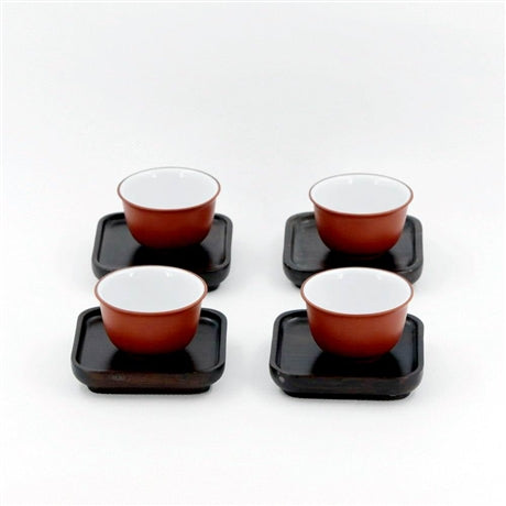 Square Shape Dark Rosewood Saucer For Tea Cup