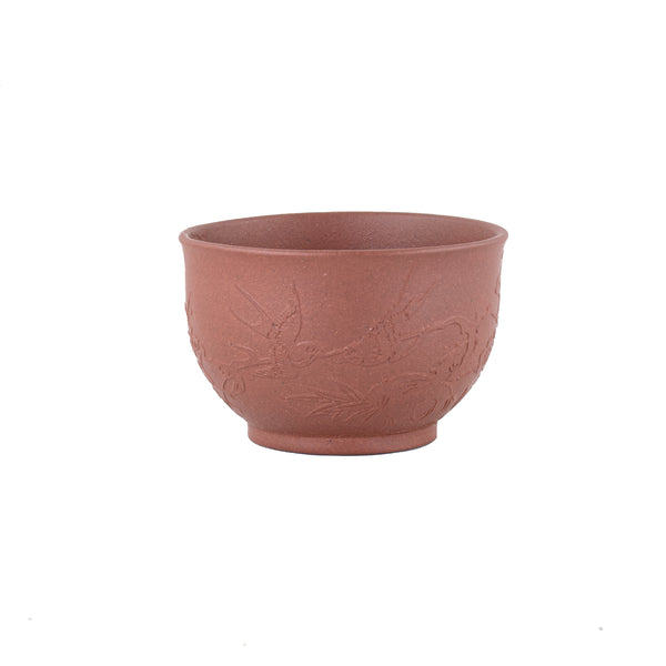 Yixing Clay Tea Cup Herald Of Spring (Bird and Plum Blossom)