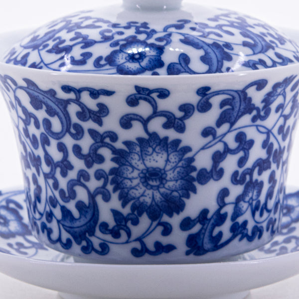 Blue and White Porcelain Chan Zhi Lian Design Gaiwan #10