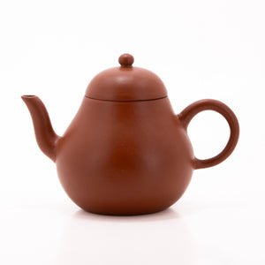Yixing Zhuni Antique Style Curved Spout High Pear Shape Chinese Teapot