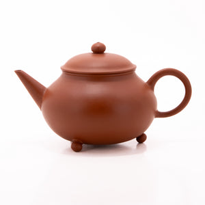 Yixing Zhuni Antique Style Three Legs Pear Shape Chinese Teapot