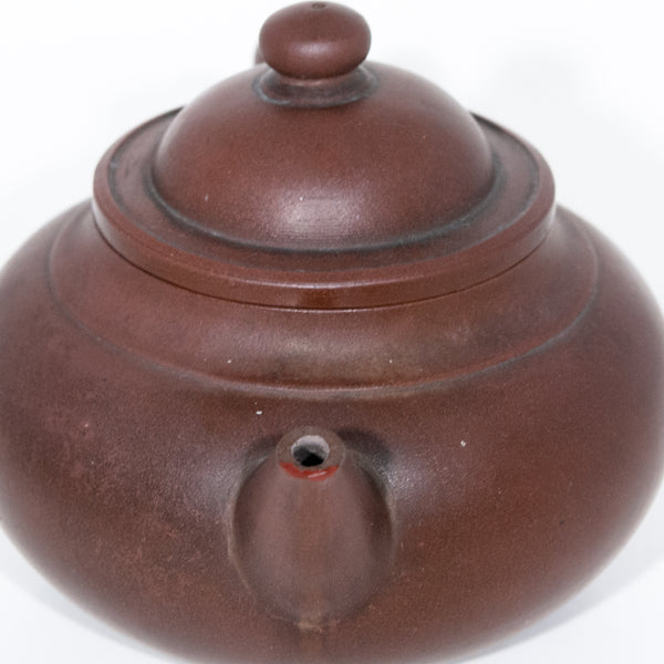 ✤中国骨董品✤茶碗✤ Large Antique Yixing Zini Baozhu Chinese Teapot Repaired