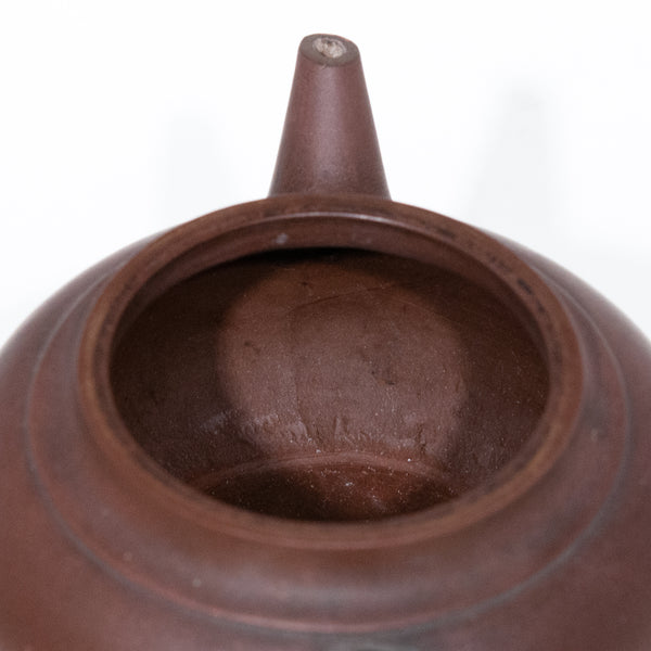 ✤中国骨董品✤茶碗✤ Large Antique Yixing Zini Baozhu Chinese Teapot Repaired