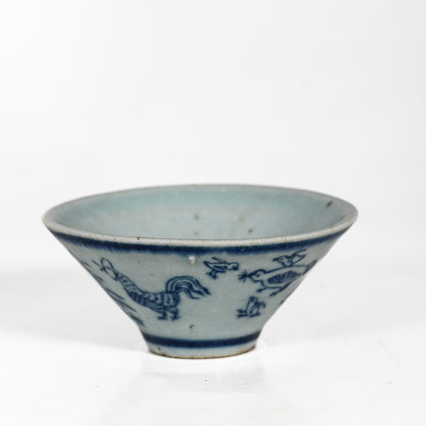 Handmade Wood Fired Chinese Antique Style Porcelain Chicken Tea Cup