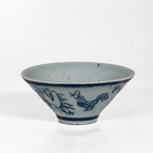 Handmade Wood Fired Chinese Antique Style Porcelain Chicken Tea Cup