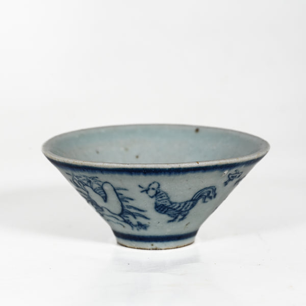 Handmade Wood Fired Chinese Antique Style Porcelain Chicken Tea Cup