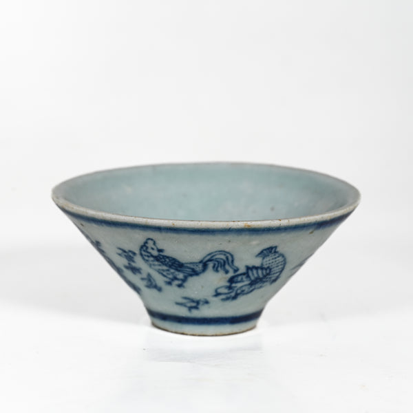 Handmade Wood Fired Chinese Antique Style Porcelain Chicken Tea Cup