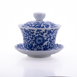 Blue and White Porcelain Chan Zhi Lian Design Gaiwan #10