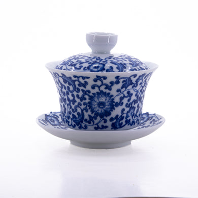 Blue and White Porcelain Chan Zhi Lian Design Gaiwan #10