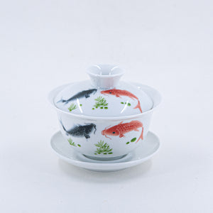 Porcelain Happy Fishes Gaiwan #4