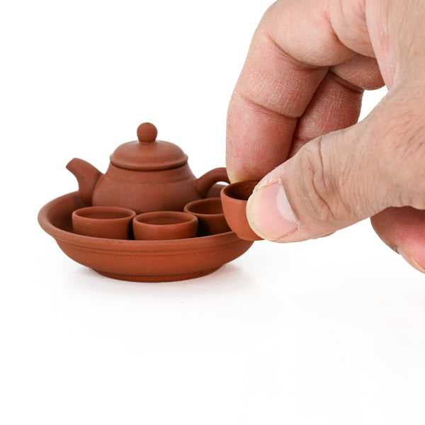 Miniature Red Clay Tea Set