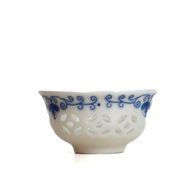 Porcelain Rice Grain Openwork Tea Cup