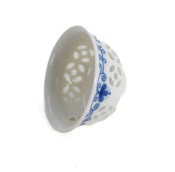 Porcelain Rice Grain Openwork Tea Cup