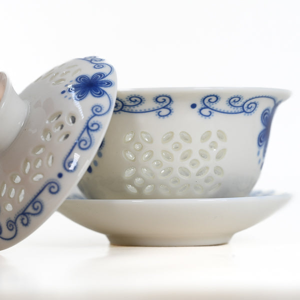 Porcelain Rice Grain Openwork Gaiwan