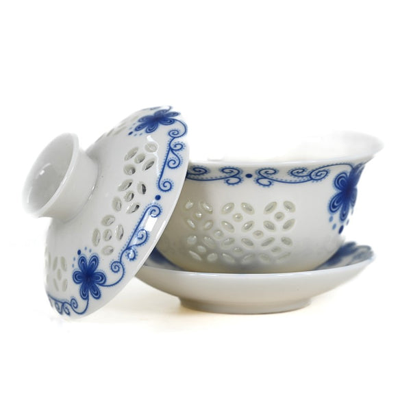 Porcelain Rice Grain Openwork Gaiwan