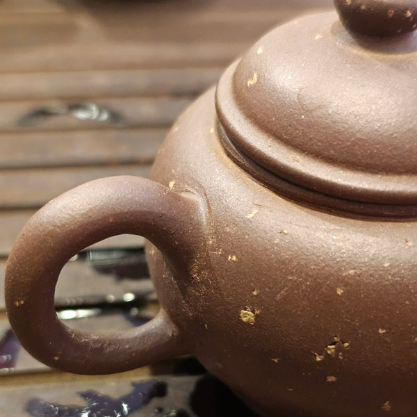 Antique Yixing Zini Bright Stars In The Sky "JuLun Zhu" Shape Chinese Teapot