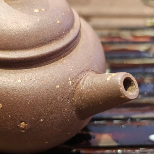 Antique Yixing Zini Bright Stars In The Sky "JuLun Zhu" Shape Chinese Teapot