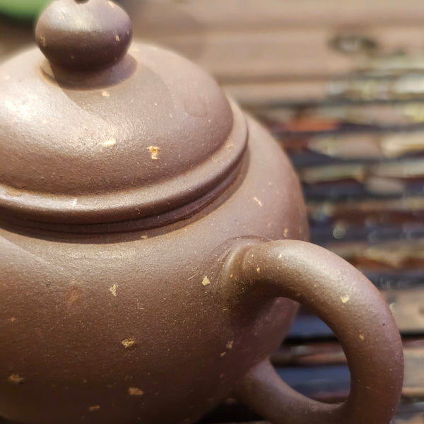 Antique Yixing Zini Bright Stars In The Sky "JuLun Zhu" Shape Chinese Teapot