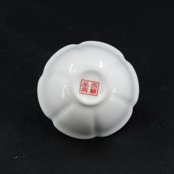 Porcelain White Color Flower Shape Tea Cup