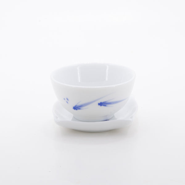 Porcelain Blue And White Fish Tea Cup