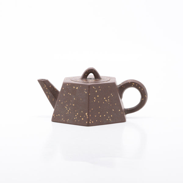 1980's Yixing Zini Hexagon Shape Bright Stars In The Sky Chinese Teapot