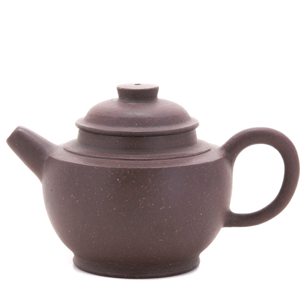 1980's Yixing Zini Flat Shoulder "JuLun Zhu" (巨輪珠) Chinese Teapot